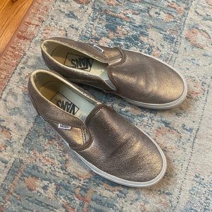 Vans Classic Metallic Bronze Slip On Sneakers - 7